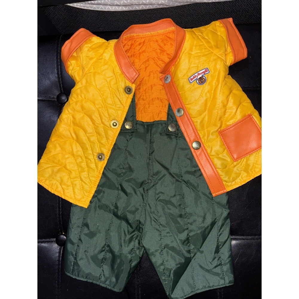 Teddy Ruxpin  Yellow Rain Coat Vintage* And  Green Overalls Adventure Outfit